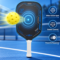 Raquette de pickleball en fibre de carbone avec un sweet spot large, légère, pour hommes et femmes, avec poignée antidérapante confortable