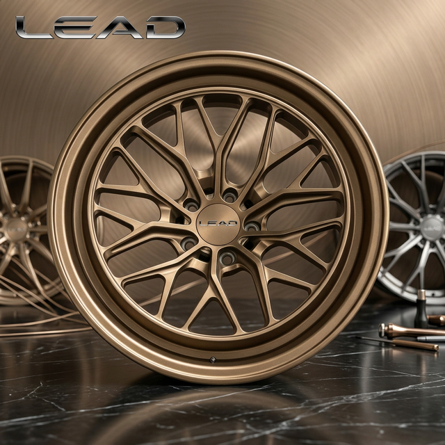 LEAD 12000T Forged Deep Concave Mesh Design Aluminum Alloy Wheel Rims with Powder Coating Hyper Black New 15 Inches
