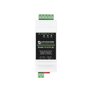 Serveur série industriel Waveshare modèle RS485 ETH (B) RS485 RJ45 Ethernet TCP/IP avec support de montage sur rail et fonction POE - Product Image 2