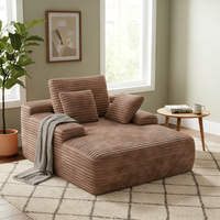 Canapé-lit modulaire en mousse haute densité compressée, minimaliste, en tissu doux, fauteuil inclinable, siège unique, gain de place, appartement, bureau