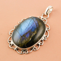 Pendentif en pierres précieuses naturelles Druzy en argent sterling 925 Bijoux de conception personnalisée pour les occasions de mariage fabriqués par nom