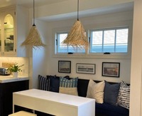 MEILLEUR VENDEUR! Lampe suspendue en feuille de palmier tressée par paille, abat-jour de lustre tressé