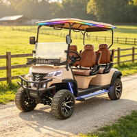 Voiturette de golf électrique robuste 4 places prête pour la chasse avec couleur de carrosserie personnalisable et espace de rangement supplémentaire