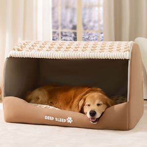 Luxurious Large Rectangle Cat <b>Bed</b> Cave & Dog <b>Bed</b> Cotton Fleece Cover Polyester Filling Anti-Slip Eco-Friendly Fashion Design - Product Image 2