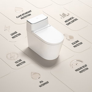 Salle de bain électrique moderne haut de gamme <span class=keywords><strong>WC</strong></span> chasse automatique cuvette de toilette intelligente toilette intelligente avec réservoir de préoccupation - Product Image 5