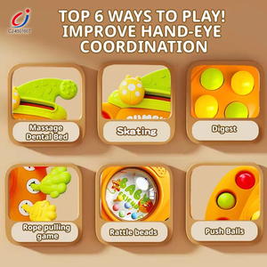 Chengji Bán Buôn Trẻ Em Cảm Giác Đồ Chơi Dễ Thương Đa Chức Năng 6-Trong-1 Nhựa Xử Lý Bí Ngô Kéo Chuỗi Đồ Chơi Cơ Chế - Product Image 2