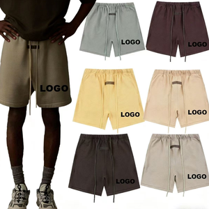 Shorts Essentiels <span class=keywords><strong>Fear</strong></span> Personnalisés Unis 100% Coton Teint à la Cire Lavé 420GSM Shorts Homme Vintage Rétro Mi-Cuisse Lourd - Product Image 1