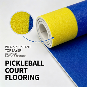 Pickleball Court Mat Interlocking <b>PVC</b> <b>Tiles</b> Eco-Friendly Anti-Bacterial Portable Outdoor Multi-Sport Shock Sports Flooring - Product Image 2