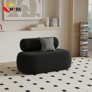 Canapé droit de petite taille, recouvert de tissu, pour salon, <span class=keywords><strong>location</strong></span>, style minimaliste - Product Image 2