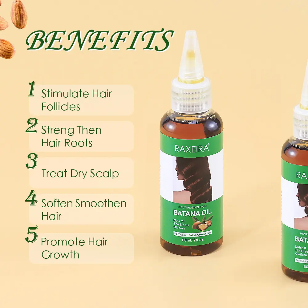 Label pribadi grosir minyak Batana mentah Almond manis organik untuk pertumbuhan rambut dengan produsen minyak mawar