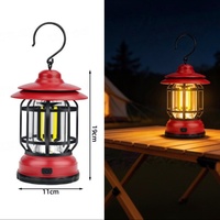 Lampe de camping LED multifonctionnelle à piles, étanche, COB, pour le camping en plein air et les pique-niques – Vente chaude
