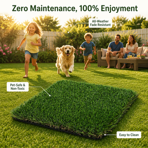 Césped Artificial de Alta Densidad de 15 mm, Rollo de Césped Sintético de PE+PP para Jardín, Patio Trasero, Área de Juegos, Paisajismo al Aire Libre - Product Image 6