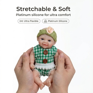 Muñecas Bebé Reborn Miniatura de 6 Pulgadas, Bebé Niña de Silicona Completa, <span class=keywords><strong>Recién</strong></span> Nacida Realista con Conjunto de Ropa y Accesorios - Product Image 3