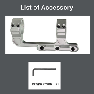 ขาตั้งกล้องเล็ง BANGBANG แบบ Cantilever สำหรับท่อขนาด 30 มม. ความสูงตรงกลาง 1.5 นิ้ว สำหรับกีฬากลางแจ้ง (ระยะห่างระหว่างขา 70 มม. สีเงิน) - Product Image 5