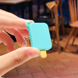 2025 populaire 3d caoutchouc porte-clés corde mignon été fruits pêche pastèque myrtille Orange porte-clés crème glacée porte-clés cadeau - Product Image 4