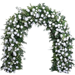 Modern Minimalist green U Shaped <b>Flower</b> Arch Wedding Silk <b>Artificial</b> <b>Flower</b> Arch Decoration Backdrop - Product Image 3