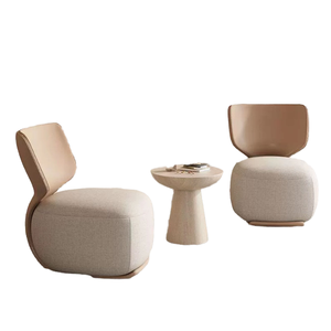 Fauteuil de salon moderne de luxe léger, chaise individuelle en tissu avec dossier bas, pour balcon et loisirs, mobilier de maison - Product Image 1