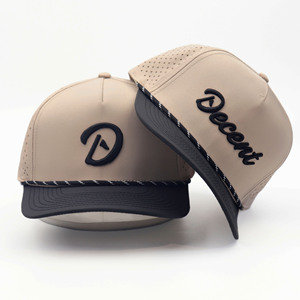 <span class=keywords><strong>Casquette</strong></span> de baseball bicolore imperméable brodée en 3D, perforée au laser, avec cordon de serrage, pour sports de plein air, vente en gros - Product Image 1