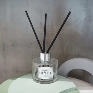 home fragrance black Thick Fibre Aroma Diffuser Reed fiber Stick with glass Bottle