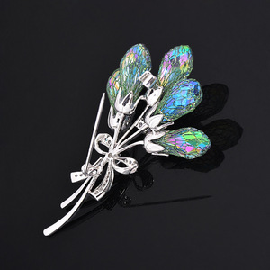 <span class=keywords><strong>Broche</strong></span> Bouquet Haut de Gamme XILIANGFEIZI, Cadeau d'Anniversaire pour Femme, Épingle de Luxe Faite à la Main en Tricot, Vente en Gros - Product Image 4