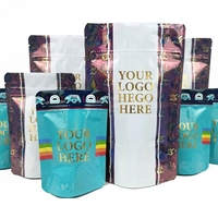 Sacs Mylar personnalisés résistants aux enfants, 3,5 g, emballage Ziplock anti-odeur, sacs Mylar en plastique PE à l'épreuve des enfants pour cartouches de 1 g