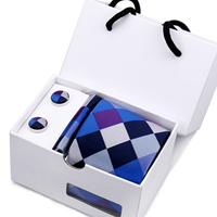 Coffret Cravates Homme en Soie et Polyester à Motif Cachemire, Idéal pour Cadeaux de Mariage, avec Cravate et Pochette