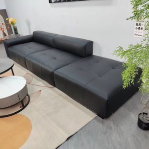 Déstockage : Canapé Pixel 3,3 m avec structure en bois massif et revêtement en <span class=keywords><strong>cuir</strong></span> écologique pour <span class=keywords><strong>salon</strong></span>, villa, hôtel - Product Image 1