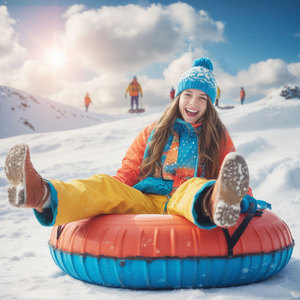FLORESCENCE Tube de glisse gonflable de haute qualité pour la neige, avec pneus de qualité supérieure - Product Image 6