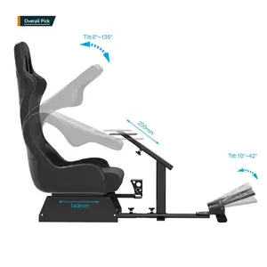 Fabrication OEM ODM Gaming Cockpit Chair Racing Simulator Cockpit Gaming Chair Compatible avec Repose-pieds Toutes les consoles