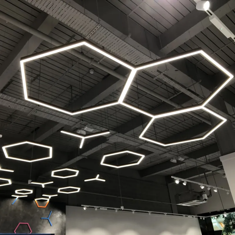 Lámpara de techo de luces de tubo colgante de iluminación lineal Led para iluminación de oficina
