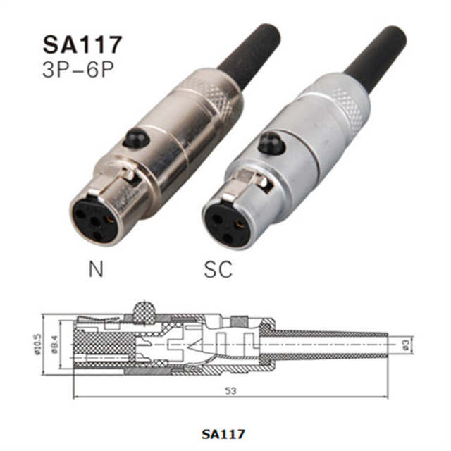 Mini XLR 3Pin 4Pin 5Pin Male Female Jack Plug Soldering MIC Cable Wire Connector Small XLR Socket Microphone Plug Jack