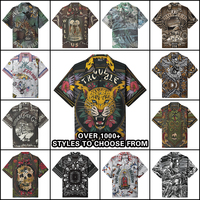 T-shirts décontractés pour hommes personnalisés, imprimé floral Totem Tigre-Serpent, tissu à séchage rapide, résistant aux plis, chemise de haute qualité pour hommes, vêtements