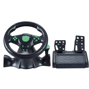 Popular wired Game Racing Steering Wheel With 180 degree steering Angle