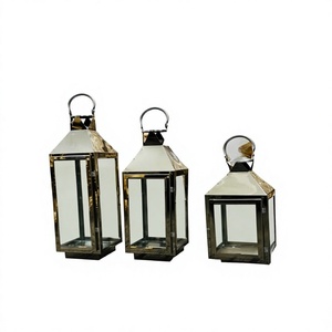Lanterne à bougie en fer artisanale, pot en verre décoratif, style islamique, décoration d'intérieur, couleur et taille personnalisées, durable, portable, Noël, Pâques - Product Image 1