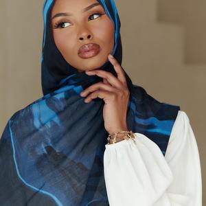 Châle modeste imprimé en modal pour femme, hijab personnalisable avec logo, respirant, léger, doux, extensible et tendance - Product Image 2