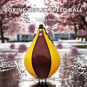 Custom Logo Leather Heavy Punching Bag for <b>Boxing</b> Training kickboxing Martial Arts Speed Bag - Product Image 2