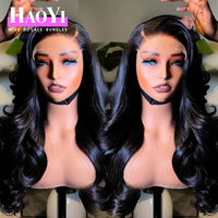 Perruque frontale en dentelle HD 13x6, cheveux naturels vietnamiens, ondulés et bouclés, haute densité, 100% cheveux humains, sans colle, pour femmes noires