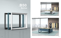 Bureau d'écriture autoportant en L, modulaire et extensible, en panneaux de bois modernes, couleurs personnalisables, montage facile, usage commercial, garantie 3 ans