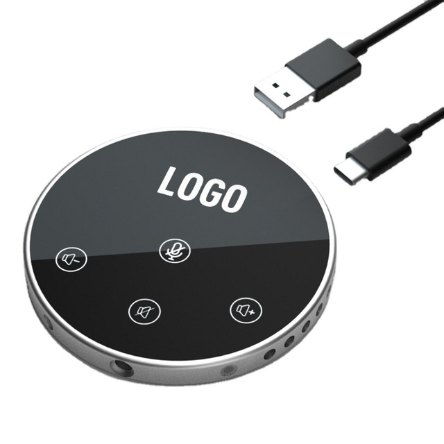 Omnidirectional USB Conference Speakerphone With Mini Phone Jack