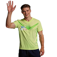 Vorrätige Herren-Fußballtrikots (Oberteile) - Anpassbare Teamnummern und Spielernamen, 100% Polyester, Kurzarm, Bedruckt, Schnelltrocknend, Atmungsaktiv