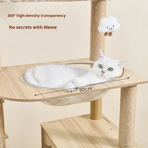 Rak Panjat Kucing Model Pohon Kombinasi Papan Padat Minimalis Rumah Kucing Tiang Garukan Kapsul Luar Angkasa Rak Y-36 Grosir - Product Image 4