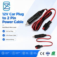 Kabel Harness Penghubung Pemantik Rokok Mobil ke Konektor SAE 2 Pin untuk Aksesoris Daya Kendaraan