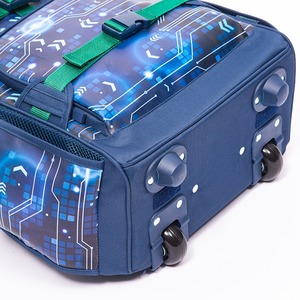 Large Capacity Unisex Anti-Theft Waterproof RFID Luminous in the Dark Wool Lining <b>Student</b> Trolley <b>Backpack</b> - Product Image 3