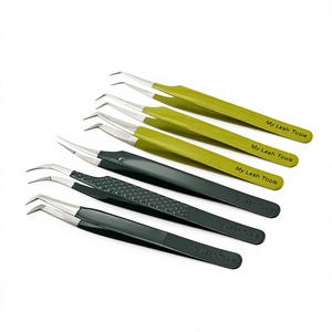 Haute qualité meilleur volume cils fibre pointe cils pince à épiler russe acier inoxydable parfait Greffage Angle Nano Grip précision - Product Image 1
