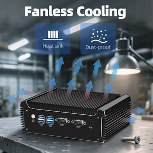 Mini PC industriel 4 cœurs Intel <span class=keywords><strong>I3</strong></span> I5 Processeur double RS485 COM double RJ45 LAN Linux Micro ordinateur de bureau intégré - Product Image 4