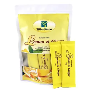 Instant lemon ginger tea Top quality herbal Weight loss Lemon ginger whitening freckle detox tea solid drinks