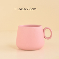 Meilleure vente tasse en céramique mate macarons simples tasse colorée gros ventre