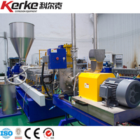Granulateur de plastique LDPE à double vis Kerke avec moteur et roulement, autonettoyant, haute efficacité, haut rendement 480-1400 kg/h