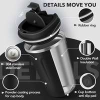 Mug de voyage isotherme à double paroi 500 ml, anti-fuite, avec logo personnalisé, gourde sous vide