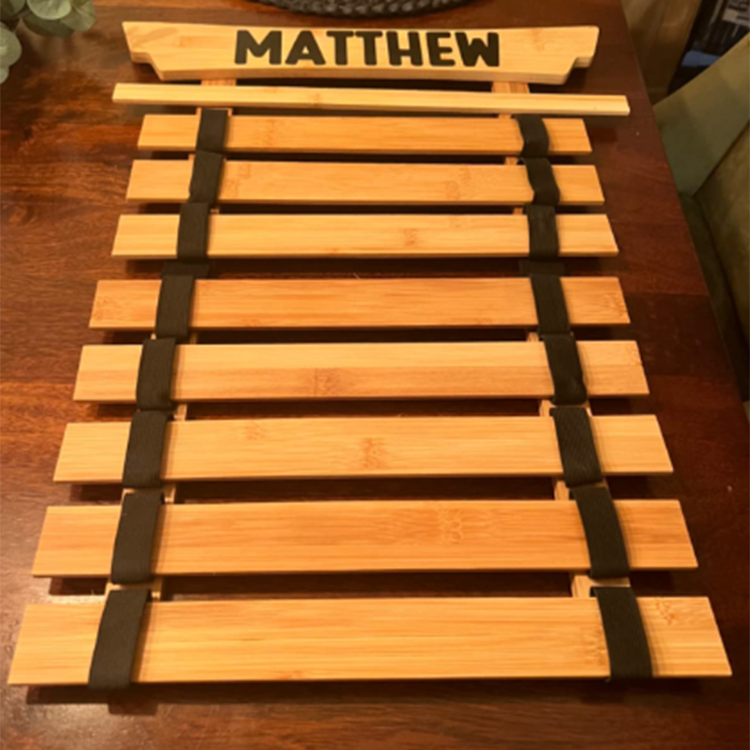 Wall Mounted Pine Wood Display Stand Bamboo Karate Belt Display Rack for Belt Holder — view 5